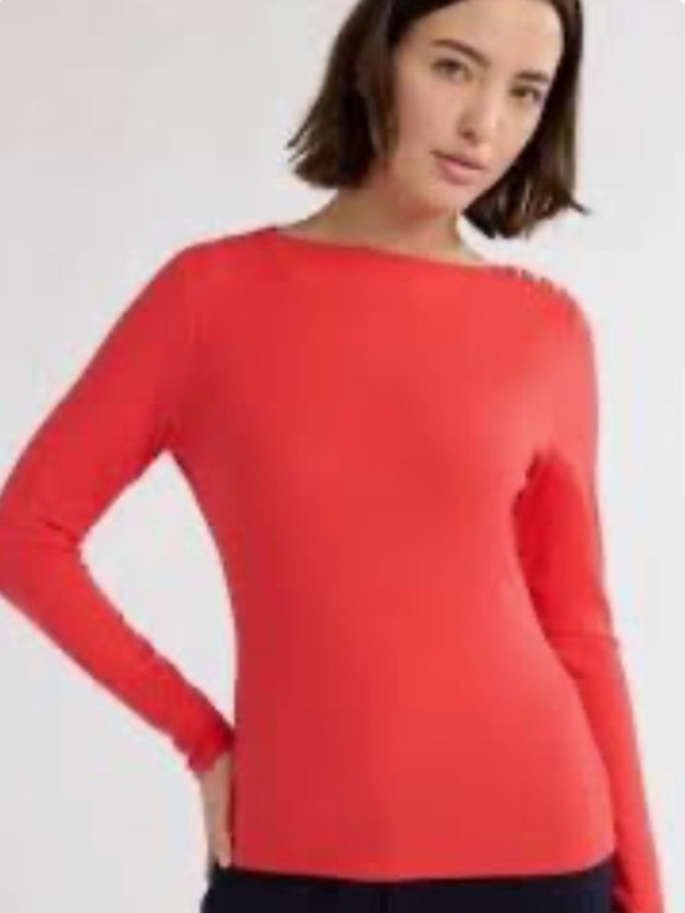 Free Assembly Boatneck Ribbed Top NWT